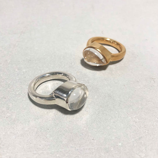 drop stone ring / crystal